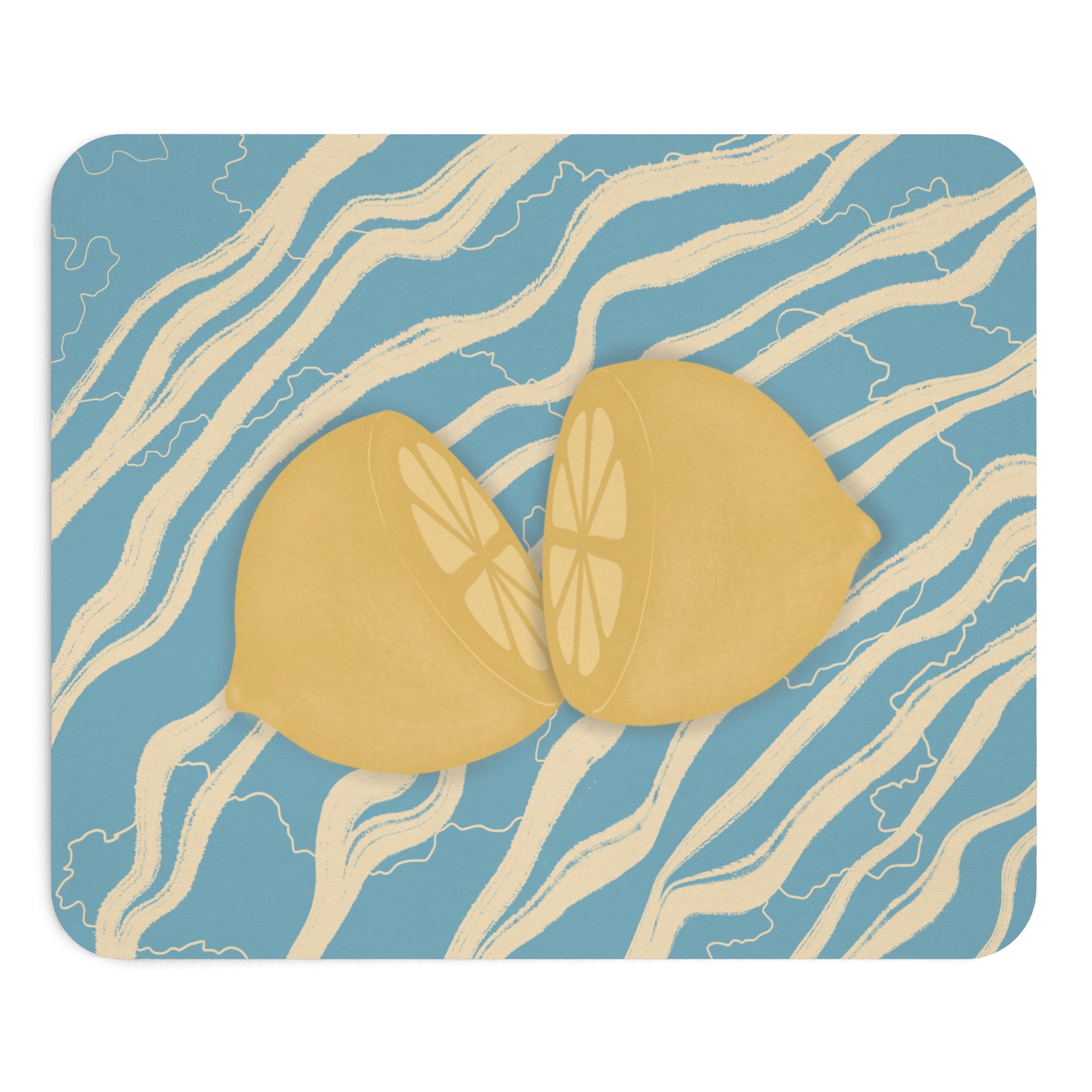 Yellow Waves Mouse Pad