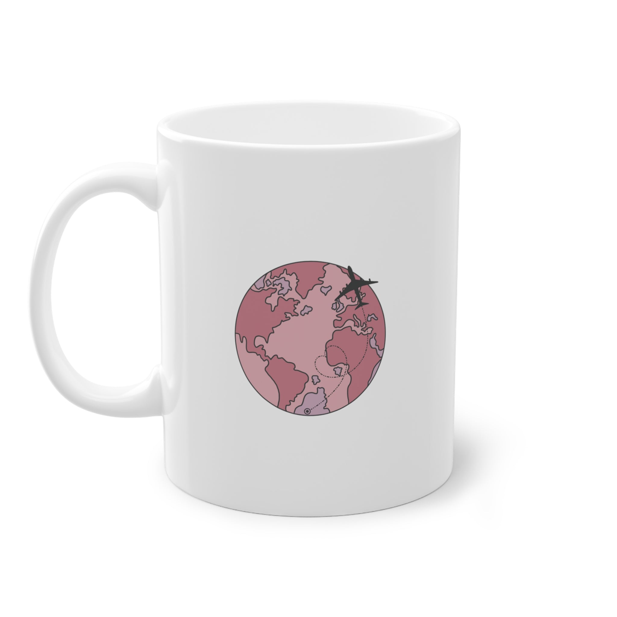 Pink Earth Coffee Mug - White 11oz