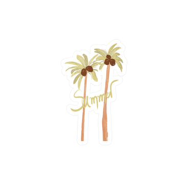 Summer Palm Tree Vinyl Sticker