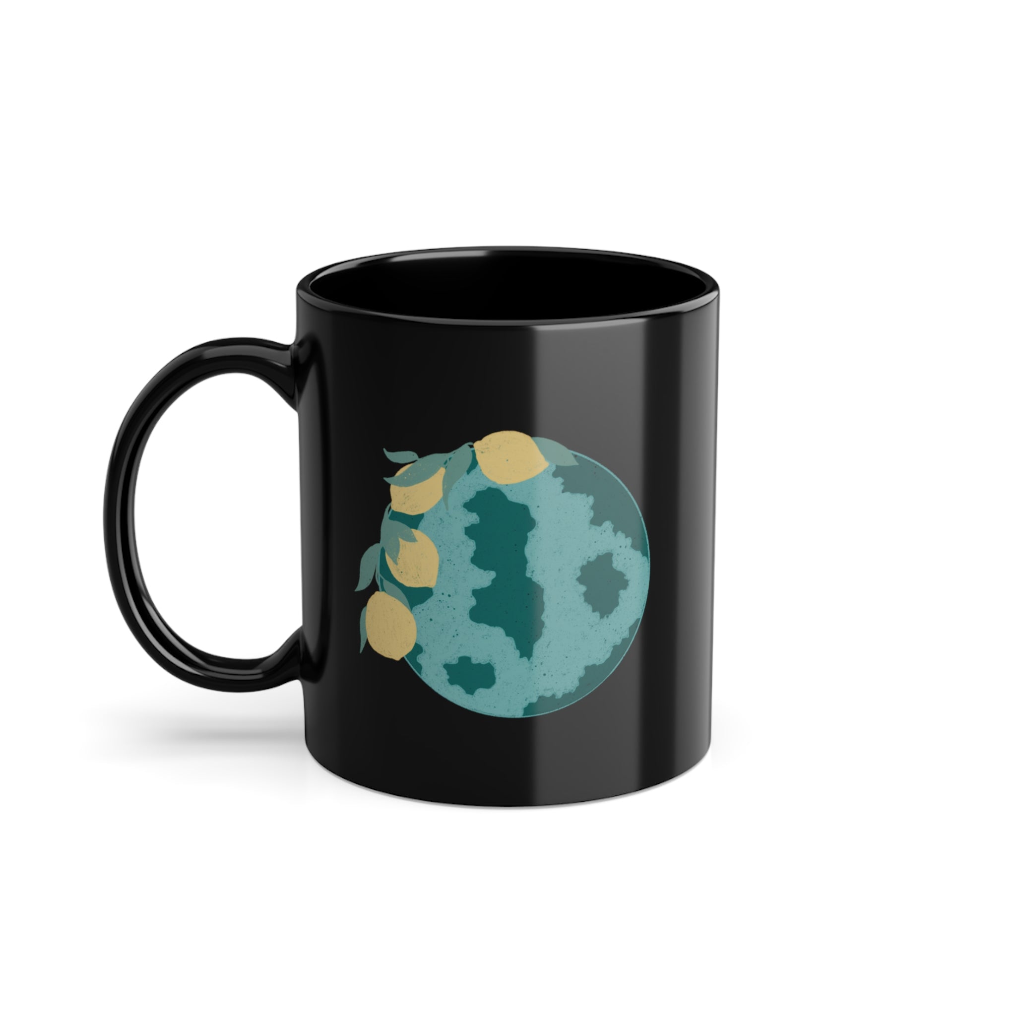 Lemon Earth Coffee Mug - Black 11oz