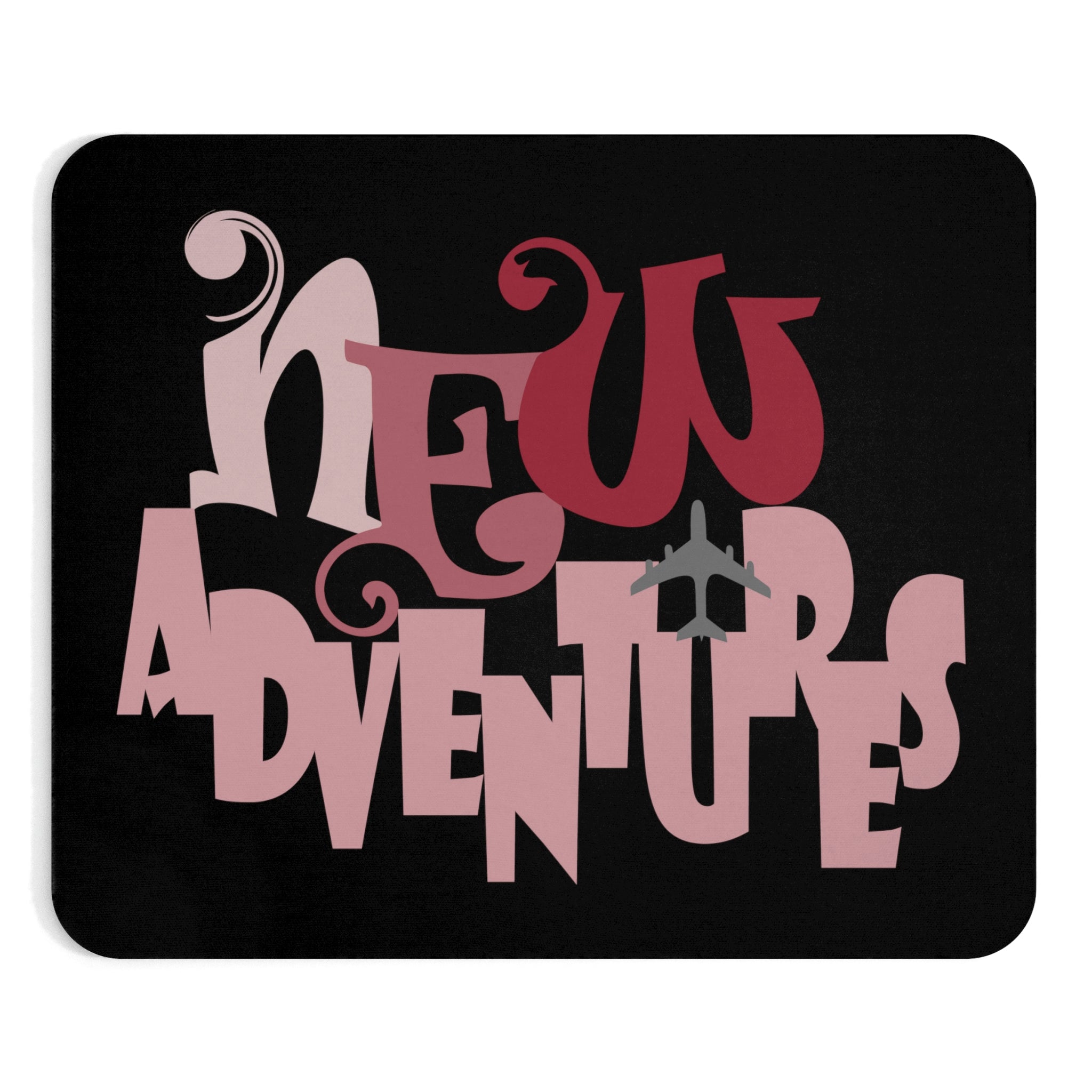 New Adventures Mouse Pad - Black